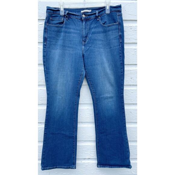 Levi's Denim - Levis 515 Jeans Womens 14 Blue Denim Stretch Boot Cut Mid Rise Classic Western
